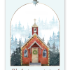 Julekort A6 – Velsignet Jul (Kirke) m/konvolutt