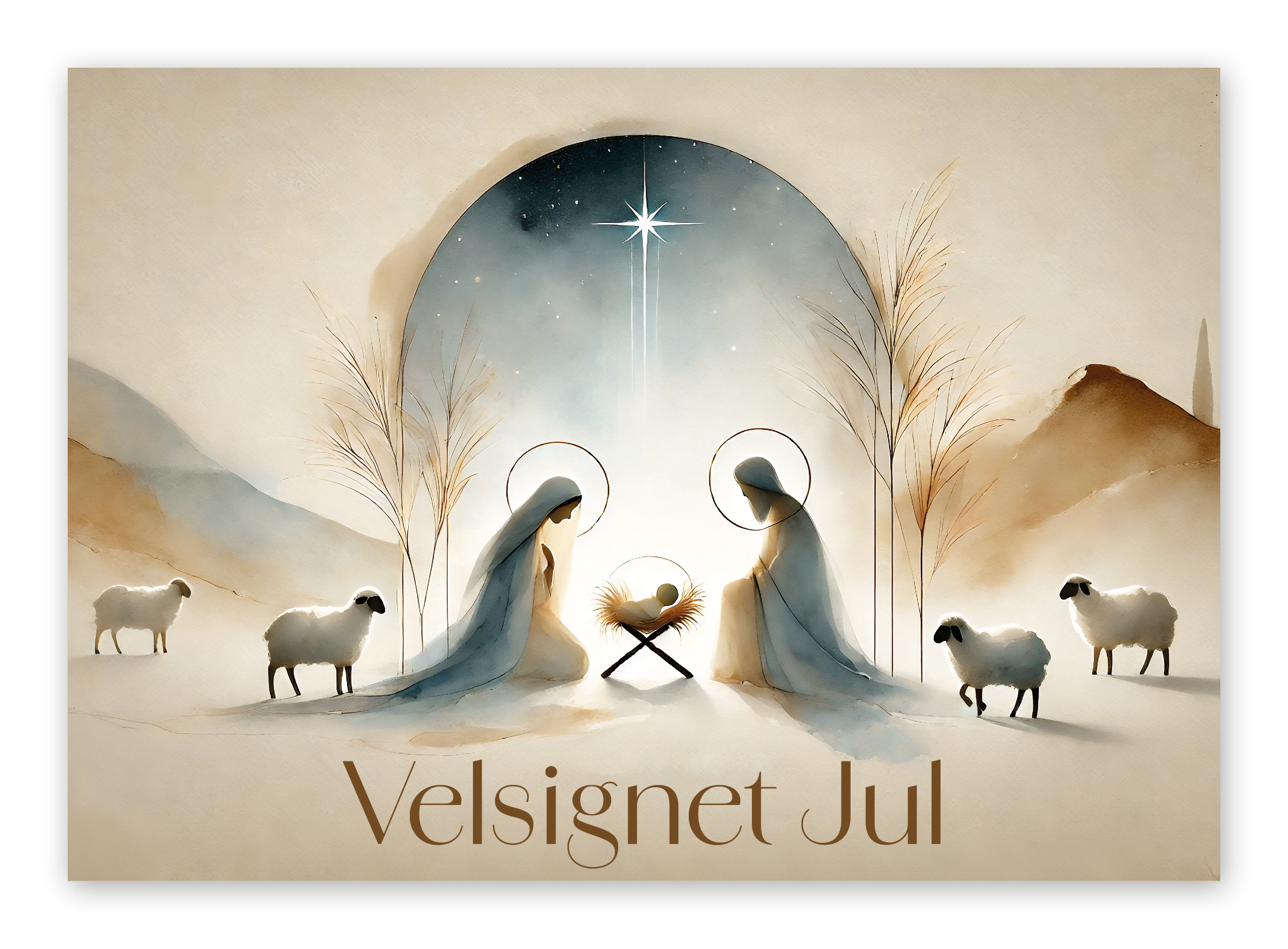 Julekort B6 – Velsignet Jul m/konvolutt