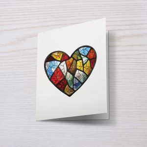 Julekort A6 dobbel – Hjerte