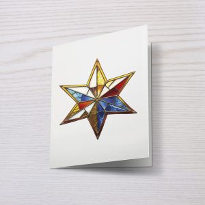 Julekort A6 dobbel – Stjerne