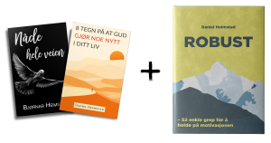 Kristen bokpakke med ROBUST, 8 tegn på at Gud gjør noe nytt og Nåde hele veien